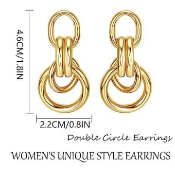 Elegant THUNARAZ Gold Earrings for Stylish Women