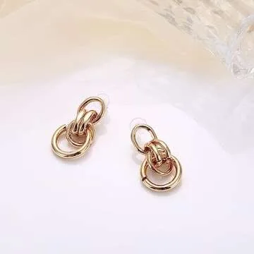 Elegant THUNARAZ Gold Earrings for Stylish Women