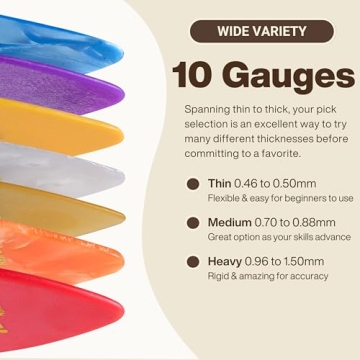 Guitar Picks Sampler in Signature Holder with Play Guide