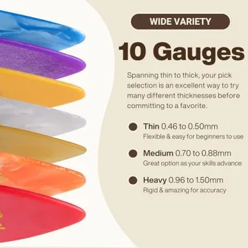 Guitar Picks Sampler in Signature Holder with Play Guide