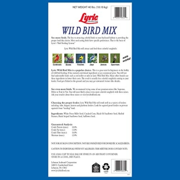 Premium Wild Bird Seed Mix for Outdoor Feeders 40 lb