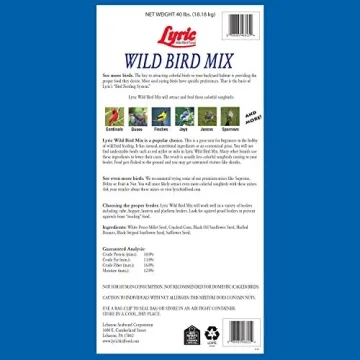 Premium Wild Bird Seed Mix for Outdoor Feeders 40 lb