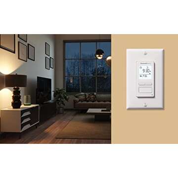Honeywell Home RPLS740B ECONOswitch 7-Day Solar Programmable Switch, Lights and Motors, Indoor and O...