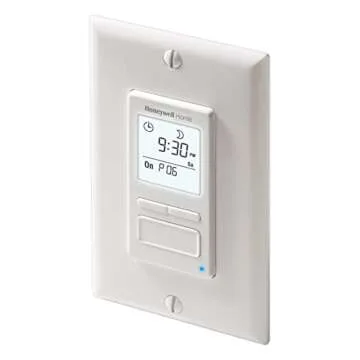 Honeywell Home RPLS740B ECONOswitch 7-Day Solar Programmable Switch, Lights and Motors, Indoor and Outdoor, Energy Saving White