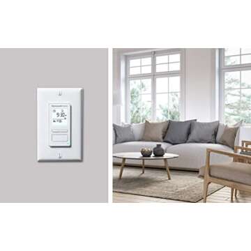 Honeywell Home RPLS740B ECONOswitch 7-Day Solar Programmable Switch, Lights and Motors, Indoor and Outdoor, Energy Saving White
