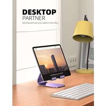 Lamicall Adjustable Tablet Stand for iPad & Phones