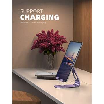 Lamicall Adjustable Tablet Stand for iPad & Phones