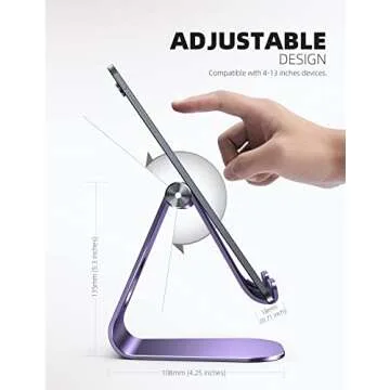 Lamicall Adjustable Tablet Stand for iPad & Phones
