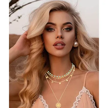 Elegant Hermoli Turquoise Layered Necklaces for Women | Boho Chic Style