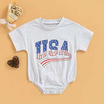 Twopumpkin Baby 4th of July Outfit for Boys & Girls