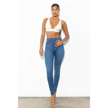 Vibrant Women’s Super Stretch High Waisted Skinny Jeans