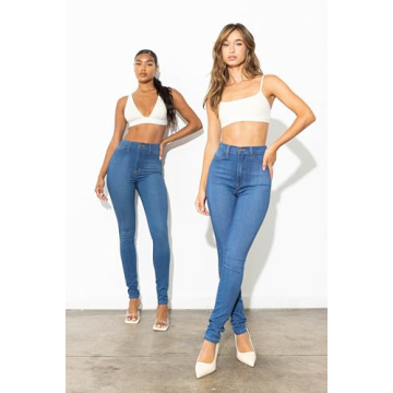 Vibrant Women’s Super Stretch High Waisted Skinny Jeans