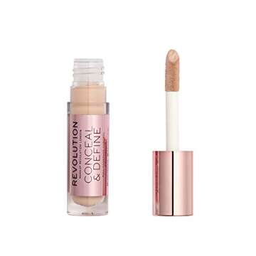 Revolution Makeup Conceal and Define Concealer, Full Coverage, Concealer Makeup Best Foundation for ...
