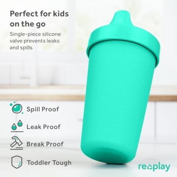 Re-Play Spill Proof Sippy Cups for Toddlers Pack of 4