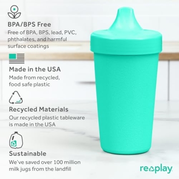 Re-Play Spill Proof Sippy Cups for Toddlers Pack of 4