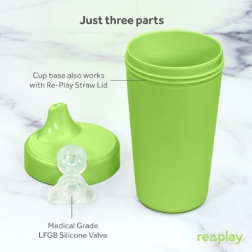 Re-Play Spill Proof Sippy Cups for Toddlers Pack of 4