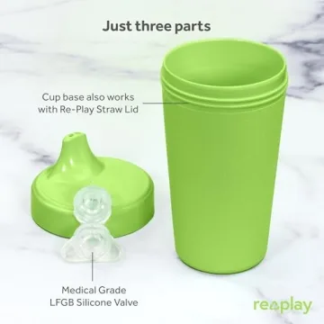 Re-Play Spill Proof Sippy Cups for Toddlers Pack of 4