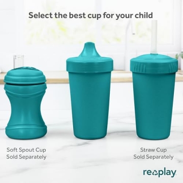 Re-Play Spill Proof Sippy Cups for Toddlers Pack of 4