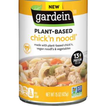 Gardein Plant-Based Chick'n Noodl' Soup, Vegan, 15 oz