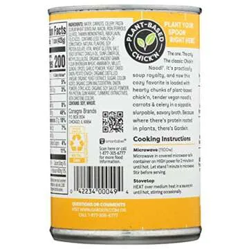 Gardein Plant-Based Chick'n Noodl' Soup, Vegan Goodness, 15 oz