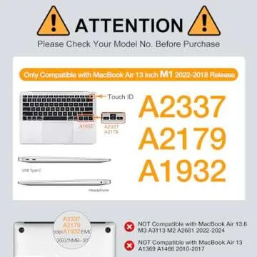 MOSISO Compatible MacBook Air 13 inch Protective Clear Case