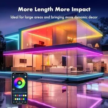 MFWW Neon Rope Lights, 16.4FT RGB LED Strip Lights, App Control, IR Remote, Outdoor IP67 Waterproof, Music Syncing, Flexible DIY Design for Bedroom, Gaming, Party, Christmas Decor