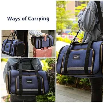 IOKHEIRA Expanding Pet Carrier for Travel and Comfort