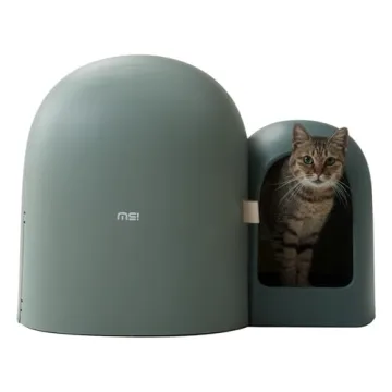 MS!MAKE SURE Cat Litter Box MAX - XL Enclosed, Moss Green, Odor-Free & Easy Clean