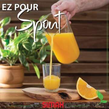 Simax 32 Ounce Glass Pitcher - Borosilicate Design by Simax