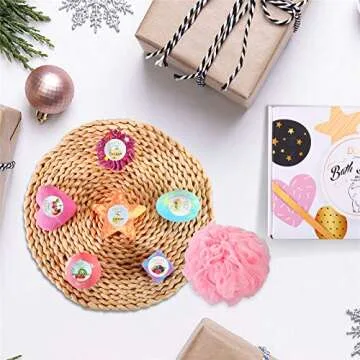 Bath Bombs for Kids, DUAIU Fizzy Bubble Bath Kids 6pcs Bubble Bath for Kids Organic & Natural Kids Bath Bombs with Essential Oils Kid-Friendly Fruit Fragrance Bath Bomb and Bathing Mesh