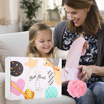 Bath Bombs for Kids, DUAIU Fizzy Bubble Bath Kids 6pcs Bubble Bath for Kids Organic & Natural Kids Bath Bombs with Essential Oils Kid-Friendly Fruit Fragrance Bath Bomb and Bathing Mesh