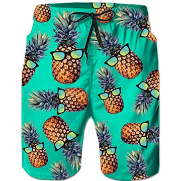Loveternal Pineapple Beach Swim Trunks Quick Dry Style
