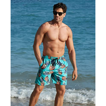 Loveternal Pineapple Beach Swim Trunks Quick Dry Style