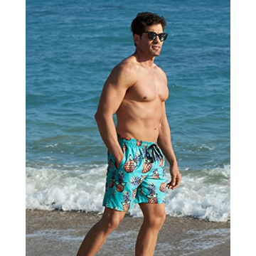 Loveternal Pineapple Beach Swim Trunks Quick Dry Style