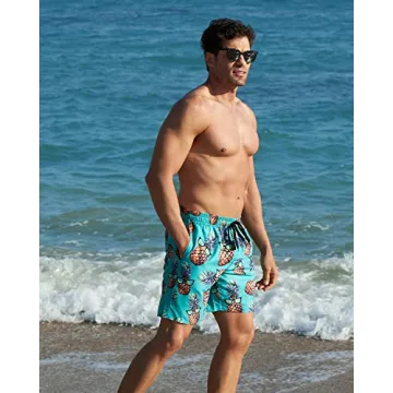 Loveternal Pineapple Beach Swim Trunks Quick Dry Style