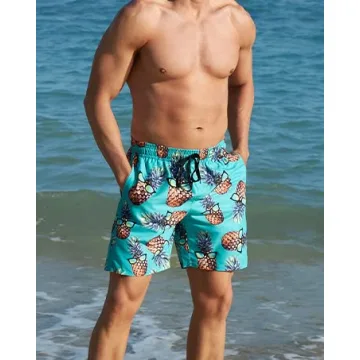 Loveternal Pineapple Beach Swim Trunks Quick Dry Style