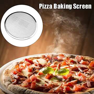 HiYi Pizza Pan for Oven, Pizza Tray Baking Tray 10 inch Seamless Nonstick Aluminum Round Pizza Bakin...