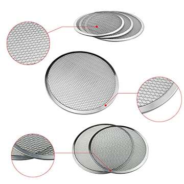 HiYi Pizza Pan for Oven, Pizza Tray Baking Tray 10 inch Seamless Nonstick Aluminum Round Pizza Baking Screen for Home Baking Kitchen Oven Restaurant,Pack of 1 (Silver)