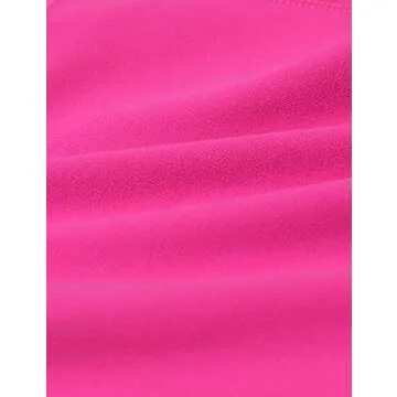 CRZ YOGA Butterluxe Womens Square Neck Longline Sports Bra - Workout Crop Tank Tops Padded with Built in Shelf Yoga Bra Hibiscus Purple X-Large