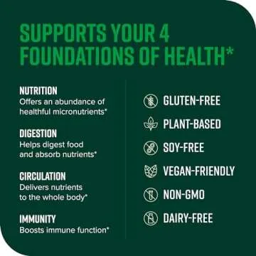 Vibrant Health, Green Vibrance, Includes 65 Plant-Based Superfoods, 25 Billion Probiotics, Fiber, Adaptogens & Enzymes, 60 Servings