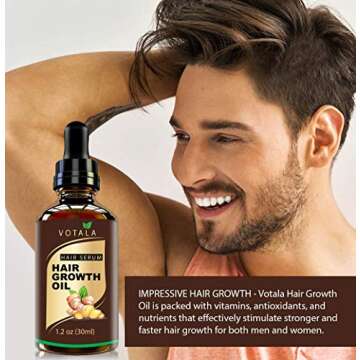 Hair Growth Serum, VOTALA Hair Growth Treatment, Anti Hair Loss, Promotes Thicker, Stronger Hair, And Hair Regrowth for Men Women