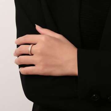 Truloven Love Friendship Ring 18K Gold Silver Rose Plated Cubic Zirconia Titanium Steel Promise Ring...