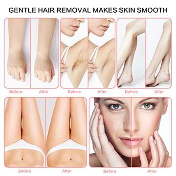 1.2L Double Portable Wax Warmer Machine for Painless Hair Removal, Women Men Professional Wax Heater with Adjustable Temperature Set,40pcs Wax Sticks