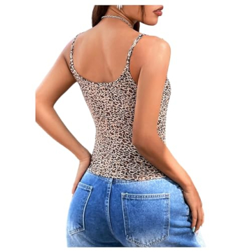 Trendy Leopard Print Cami Crop Top for Summer Style