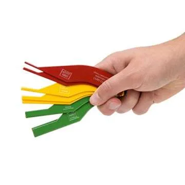 Steelman 8-Piece Brake Lining Thickness Gauge Set for Mechanics, Use with Disc and Drum Brake Pads, Color-Coded, Steel, Stamped Metric and SAE Callouts