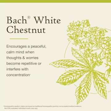 Bach Original Flower Remedies, White Chestnut for Calming Repetitive Thoughts, Natural Homeopathic Flower Essence, Emotional Wellness and Stress Relief, Vegan, 20mL Dropper
