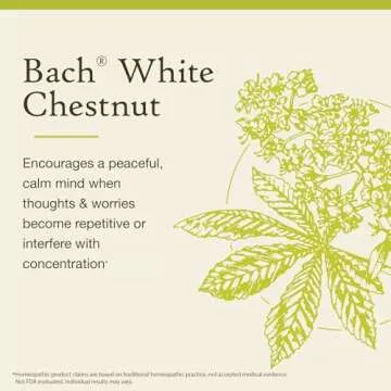 Bach Original Flower Remedies, White Chestnut for Calming Repetitive Thoughts, Natural Homeopathic Flower Essence, Emotional Wellness and Stress Relief, Vegan, 20mL Dropper