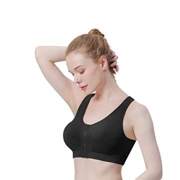 Comfortable Zip Front Sports Bra for All-Day Wear
