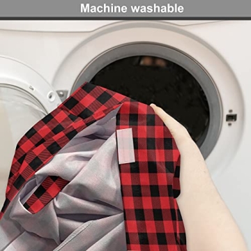 Stylish Ambesonne Plaid Dog Crate Cover, Waterproof & Durable