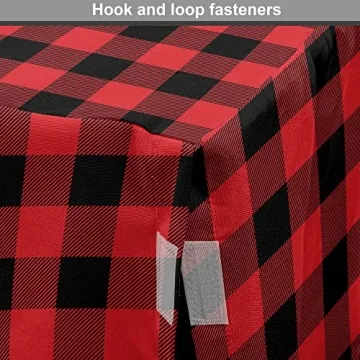 Stylish Ambesonne Plaid Dog Crate Cover, Waterproof & Durable